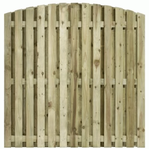 Double-sided-arched-top-pal- fence panel