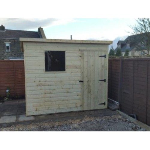 PRESSURE TREATED PENT GARDEN SHED -I-WINDOW-