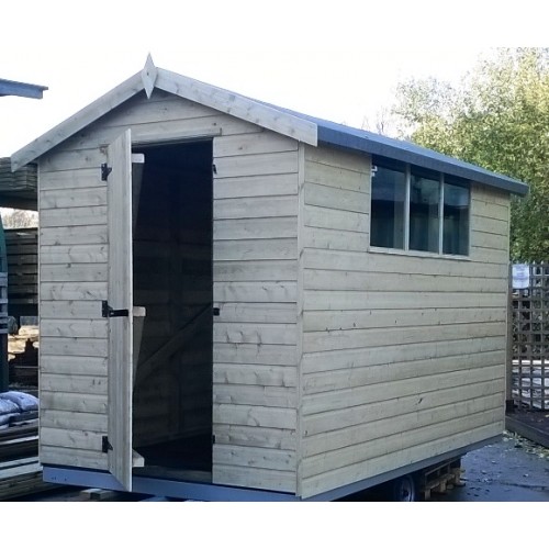 PRESSURE-TREATED-APEX GARDEN SHED STANDARD PLUS