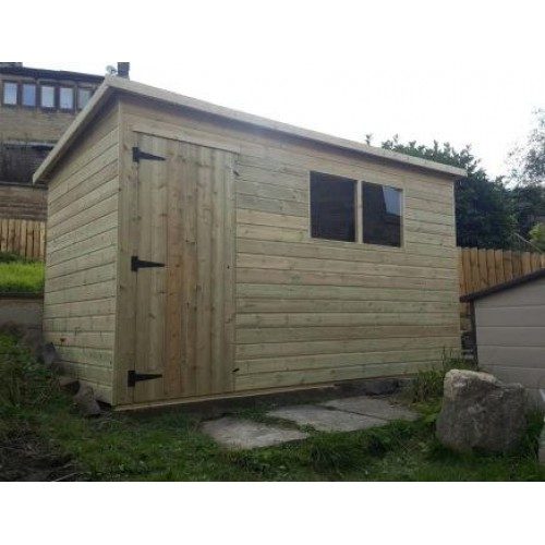 PRESSURE TREATED PENT GARDEN SHED 1